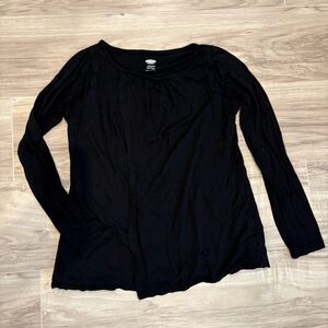 Black Long Sleeve Nursing Top